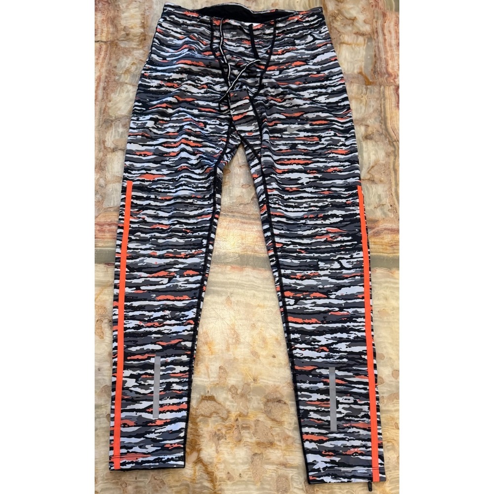 Nike Dri-Fit Mens Wilder Tech‎ Tight Pants Multicolor Ankle Zip Stretch Large